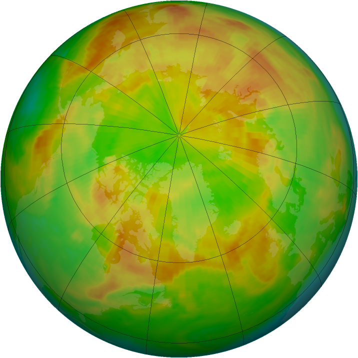 Arctic ozone map for 25 May 1988